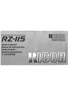 Ricoh RZ 115 manual. Camera Instructions.